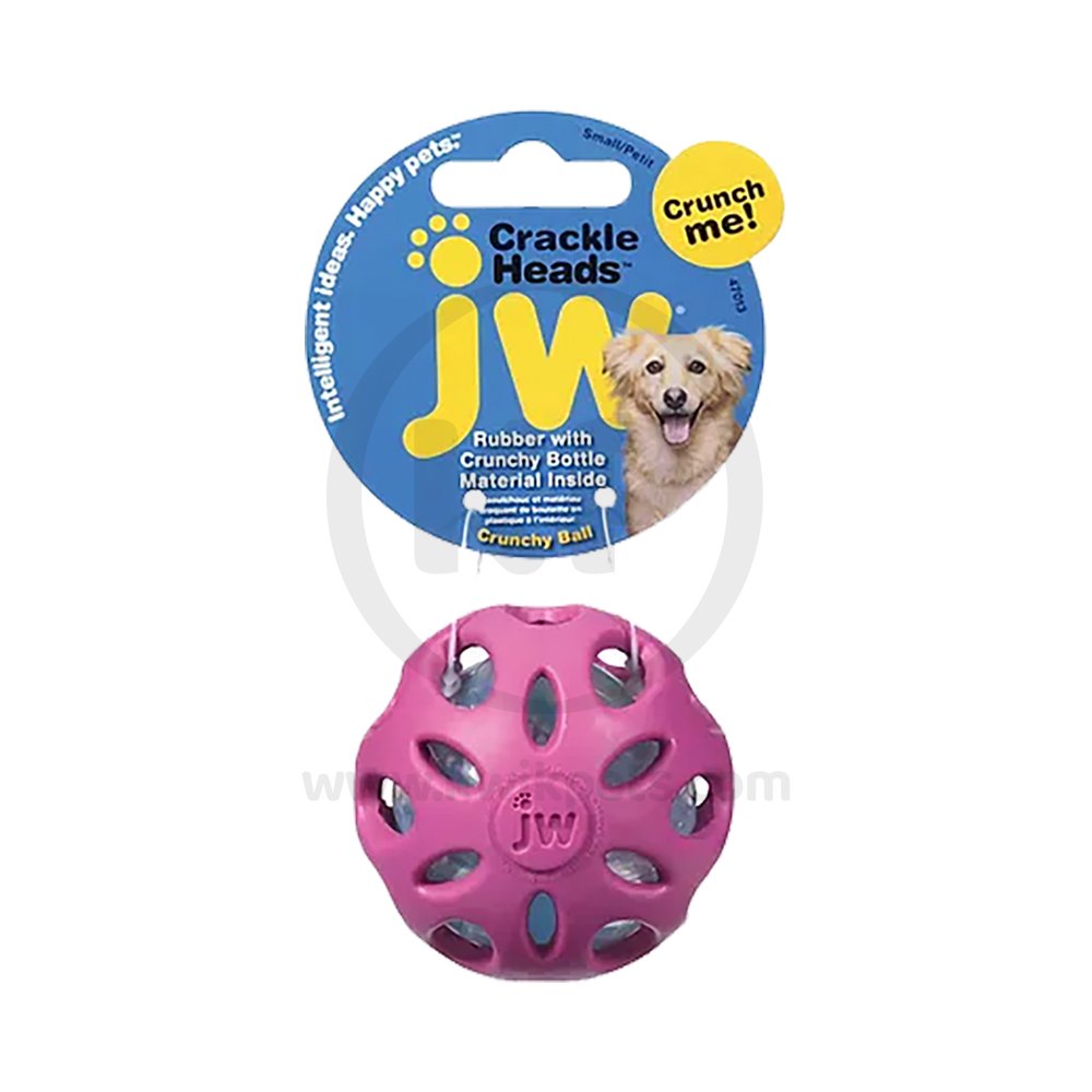 JW Pet Crackle Heads Crackle Ball Dog Toy Assorted Small