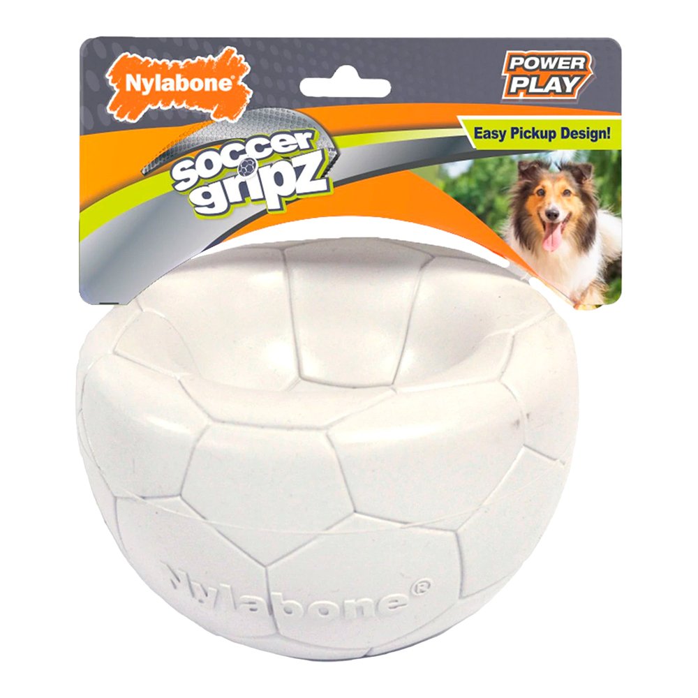 Nylabone Power Play Soccer Gripz Dog Toy Medium/Wolf – Up To 35 lbs