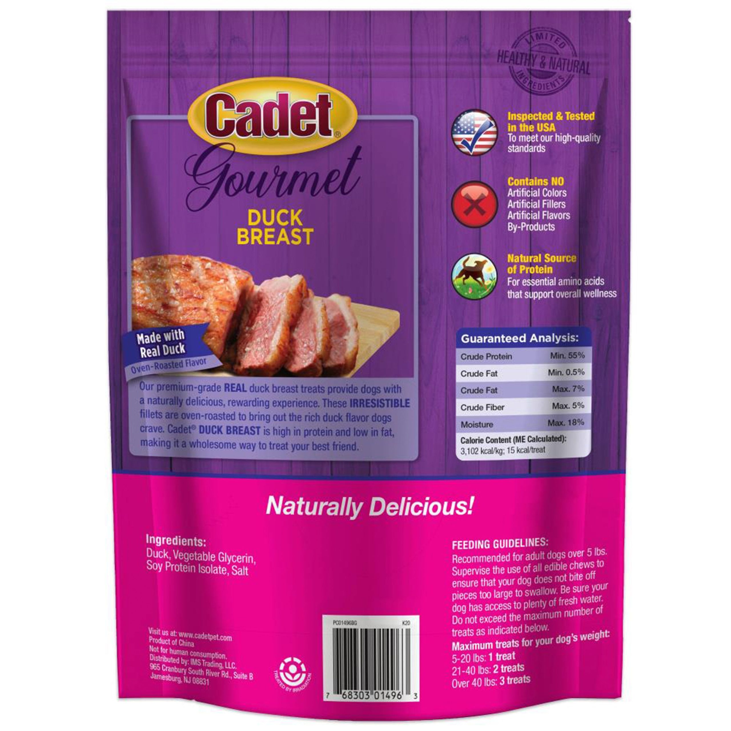 Cadet Gourmet Duck Breast Treats for Dogs 2.5-lb