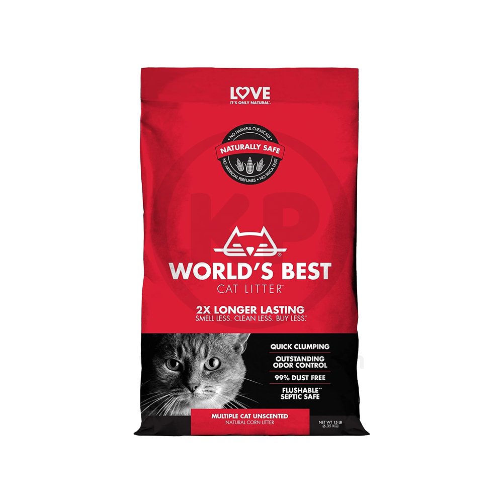 World’s Best Cat Litter Multiple Cat Unscented Formula 15-lb