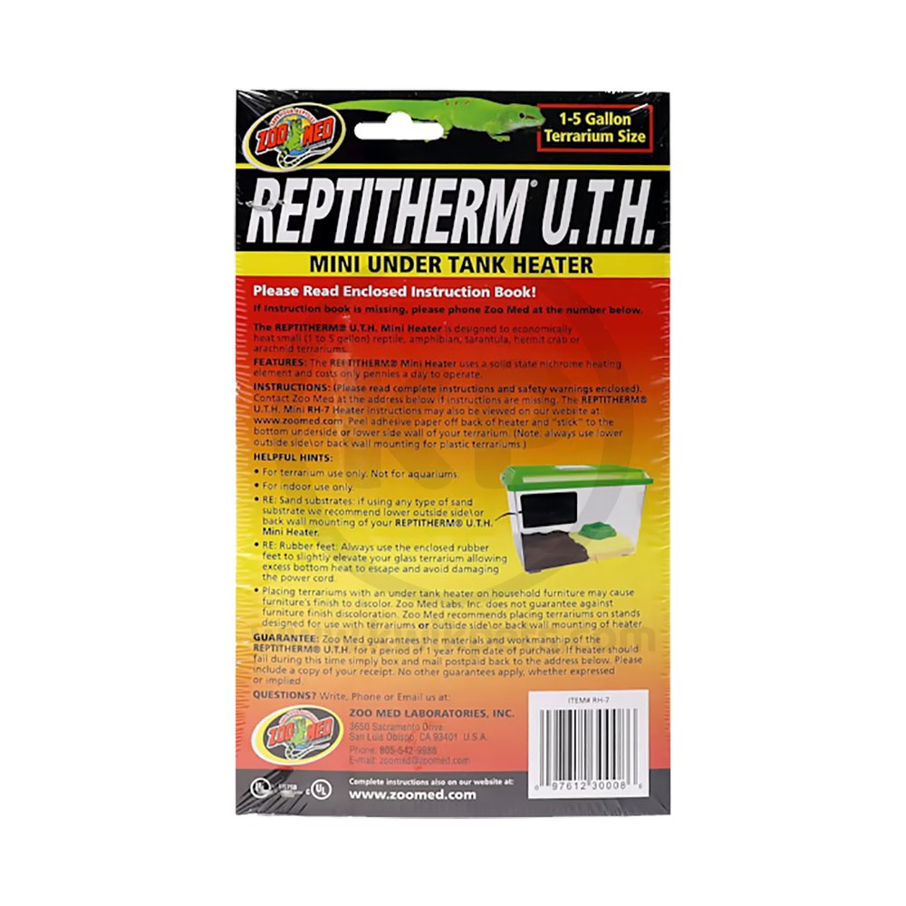 Zoo Med ReptiTherm Under Tank Heater (U.T.H) 4W 4 in X 5 in Mini