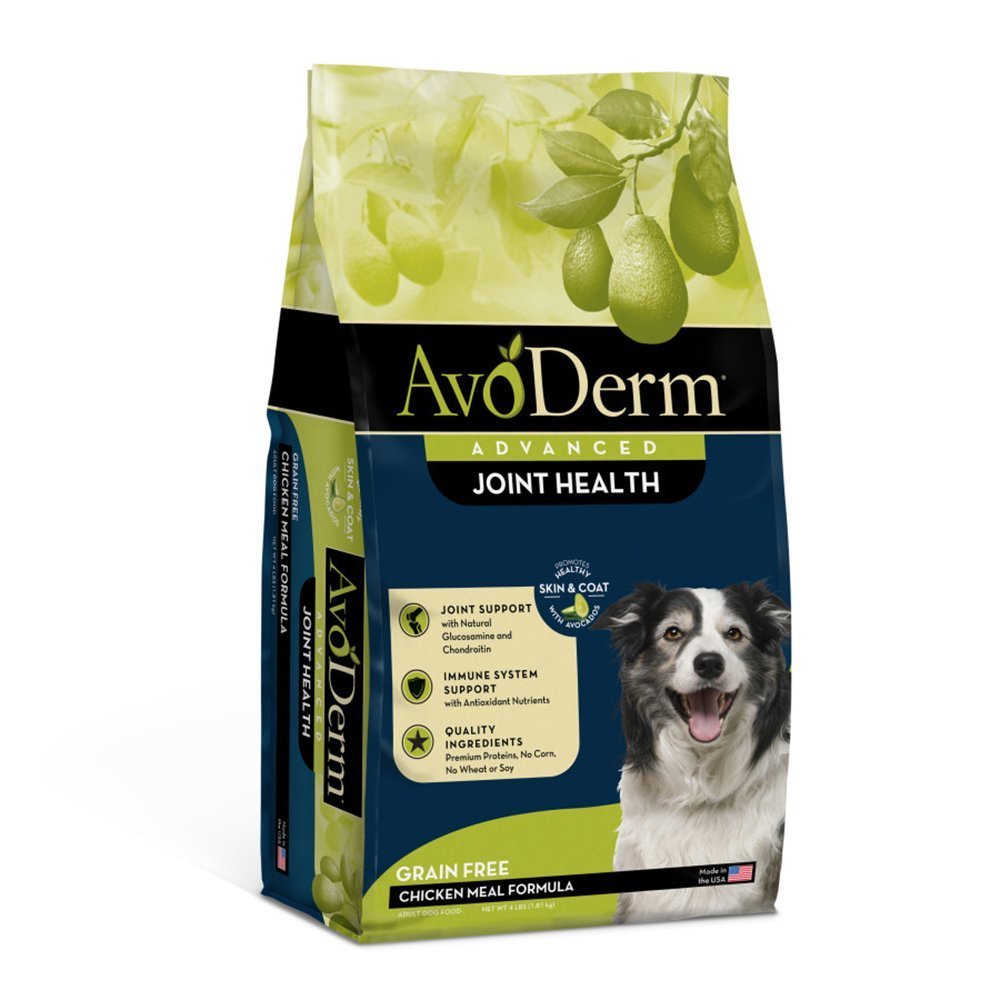 AvoDerm Natural Advanced Joint Health Grain Free Chicken Meal Formula Adult Dry Dog Food 4-lb