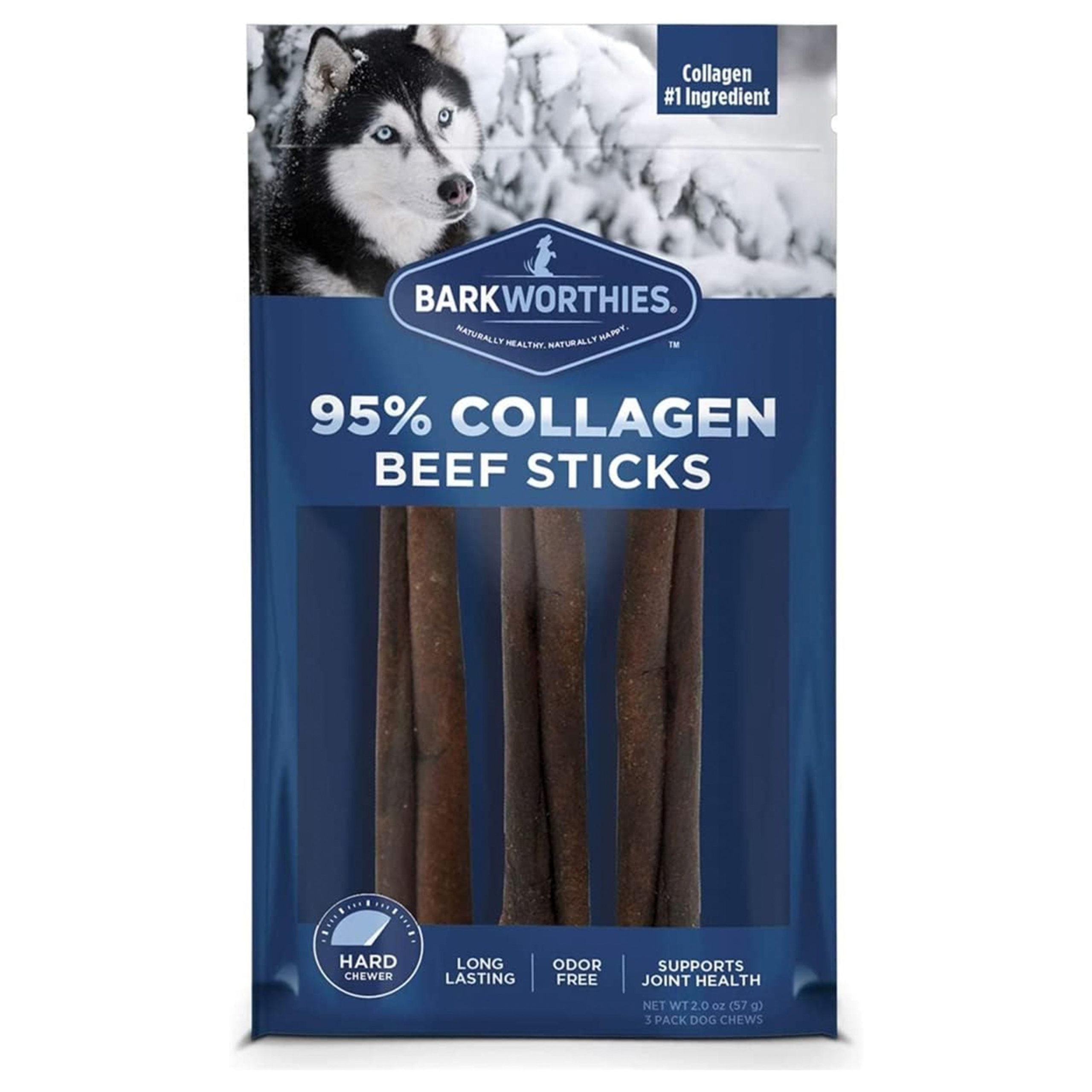 Barkworthies 6″ Collagen Beef Stick Chicken Wrapped Dog Chews 3 Count