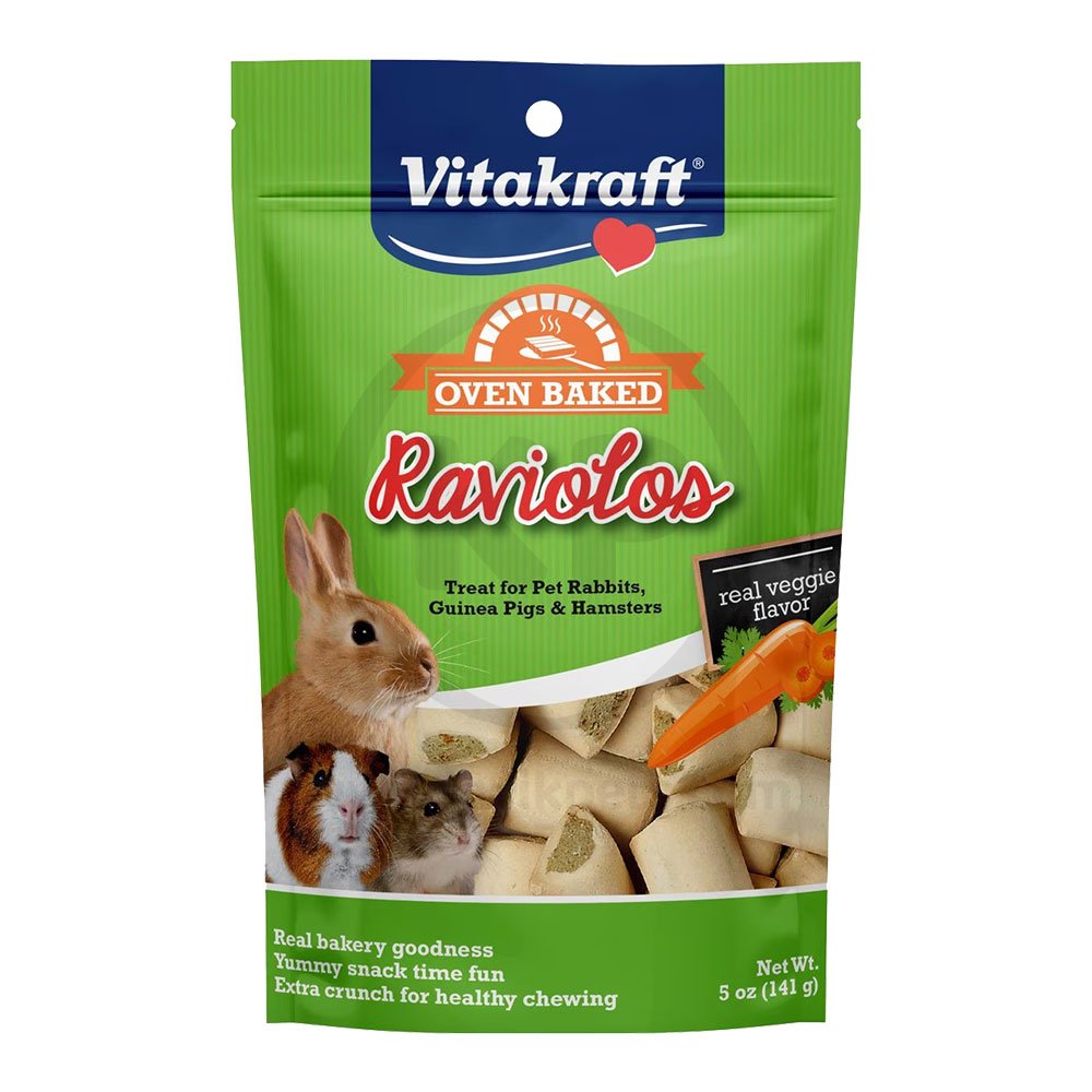 Vitakraft Raviolos Crunchy Treat for Pet Rabbits, Guinea Pigs & Hamsters, 5 oz