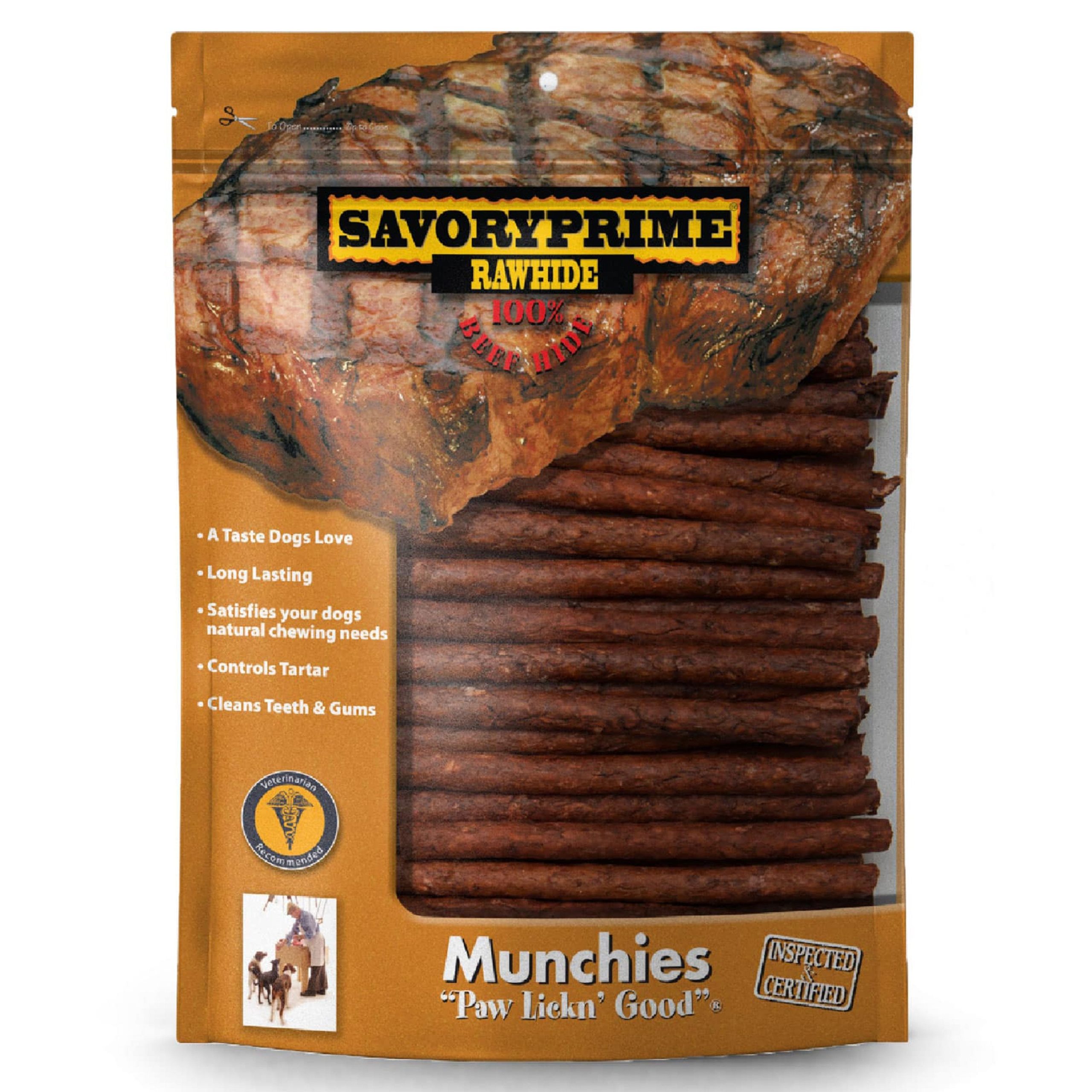 Savory Prime Munchie Sticks Dog Treats Beef 5 inches 100 Count