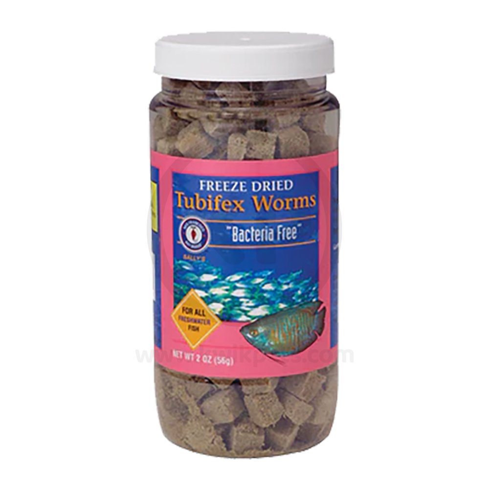 San Francisco Bay Brand Bacteria Free Tubifex Worms Freeze-Dried Fish Food 2-oz