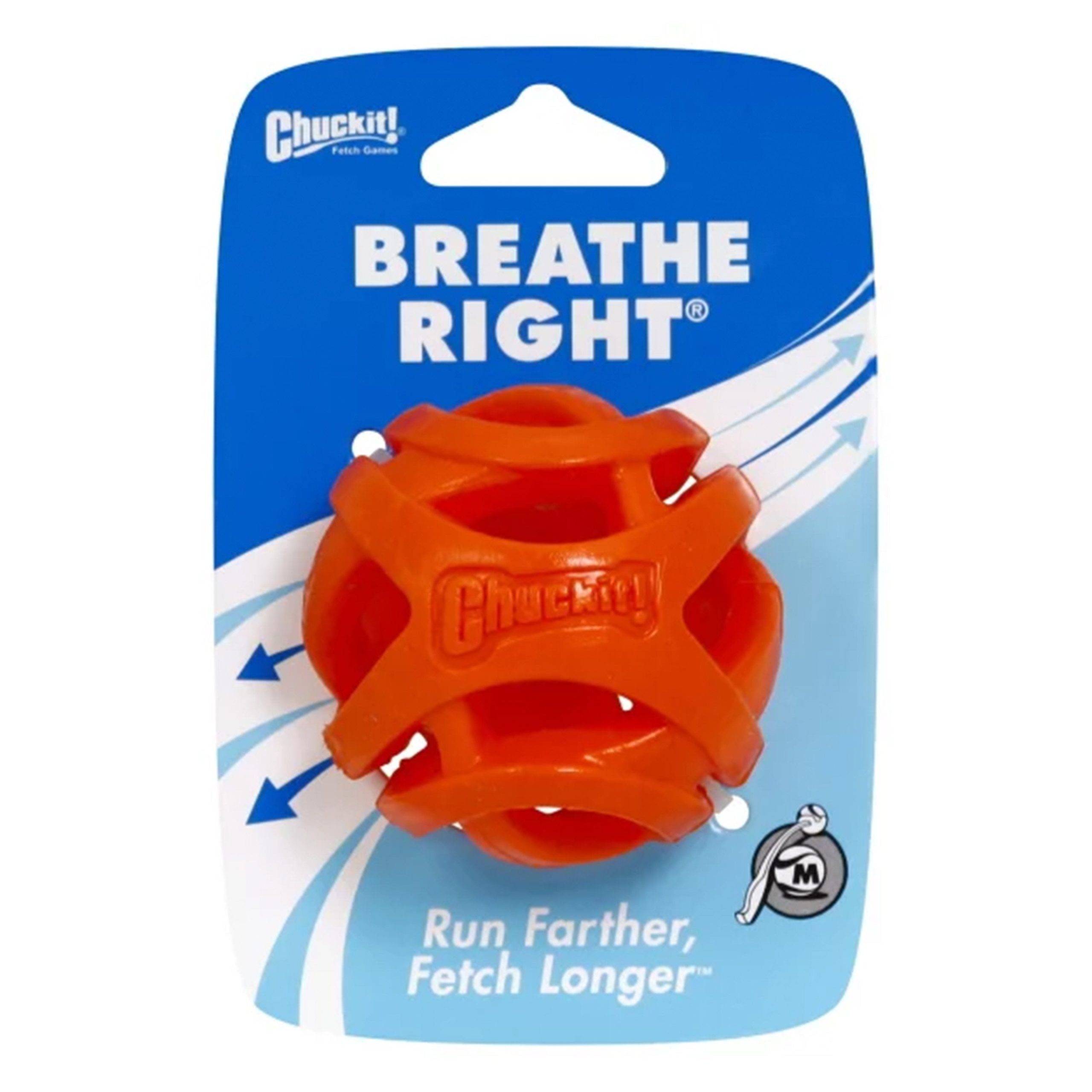 Chuckit! Breathe Right Fetch Ball Dog Toy Orange Medium