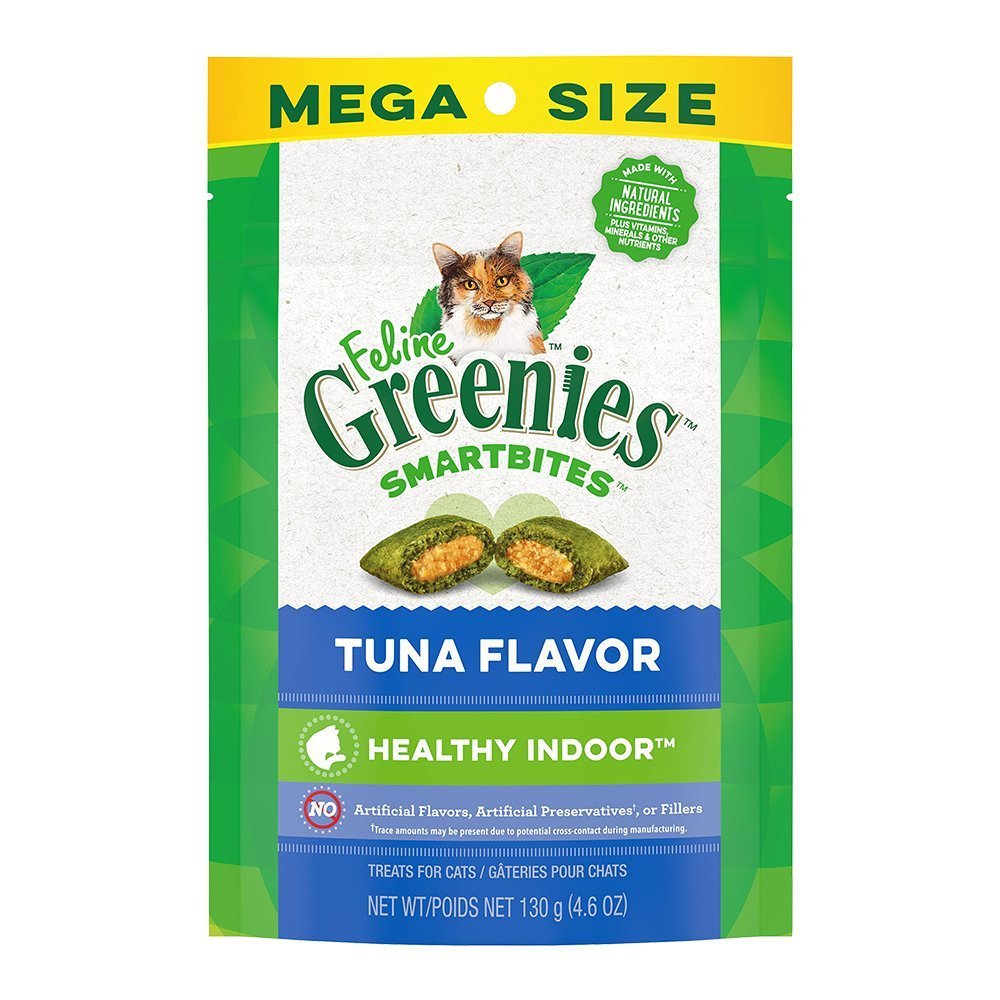 Greenies Feline SmartBites Healthy Indoor Tuna Cat Treats 4.6-oz