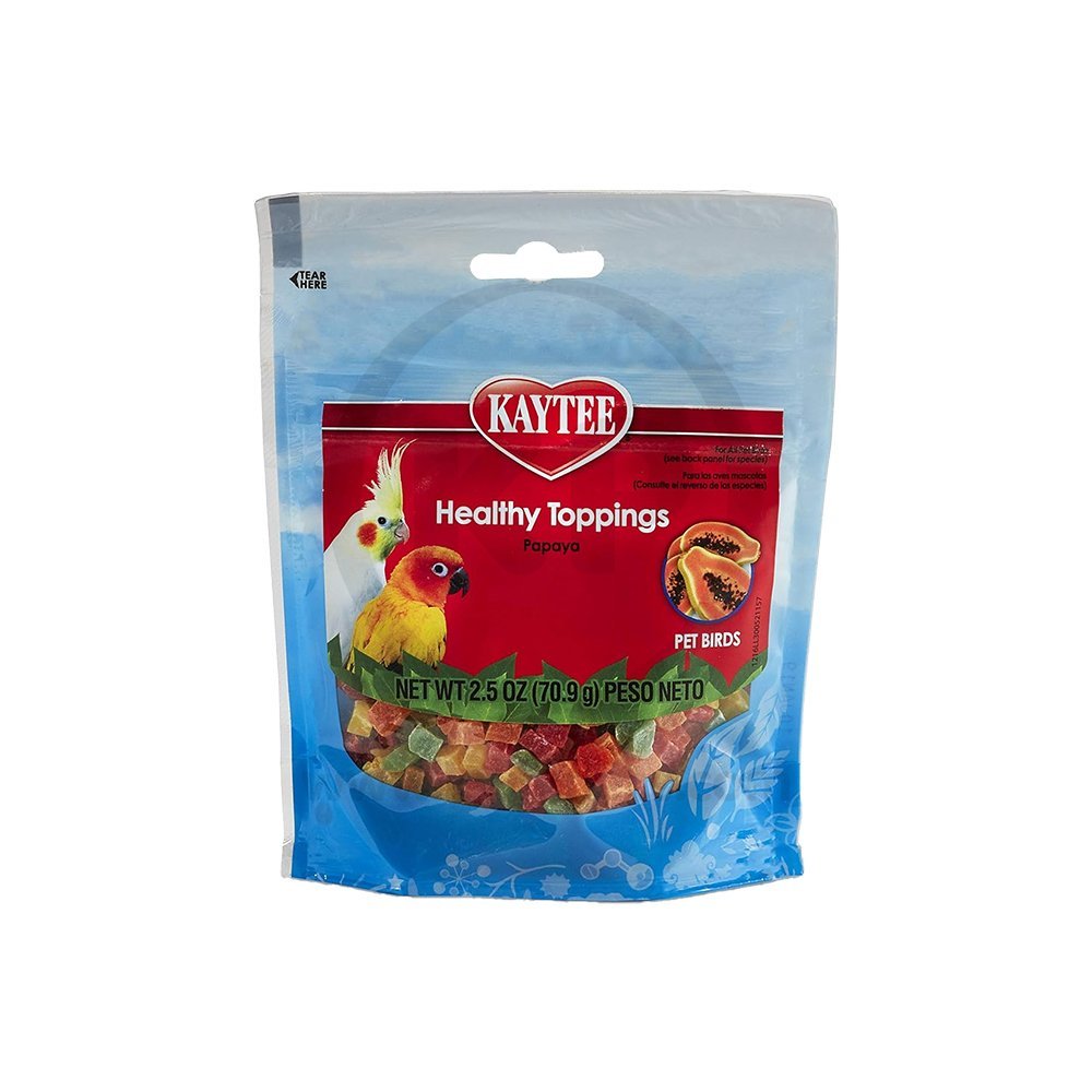 Kaytee Healthy Toppings Papaya Bits for All Pet Birds 2.5-oz