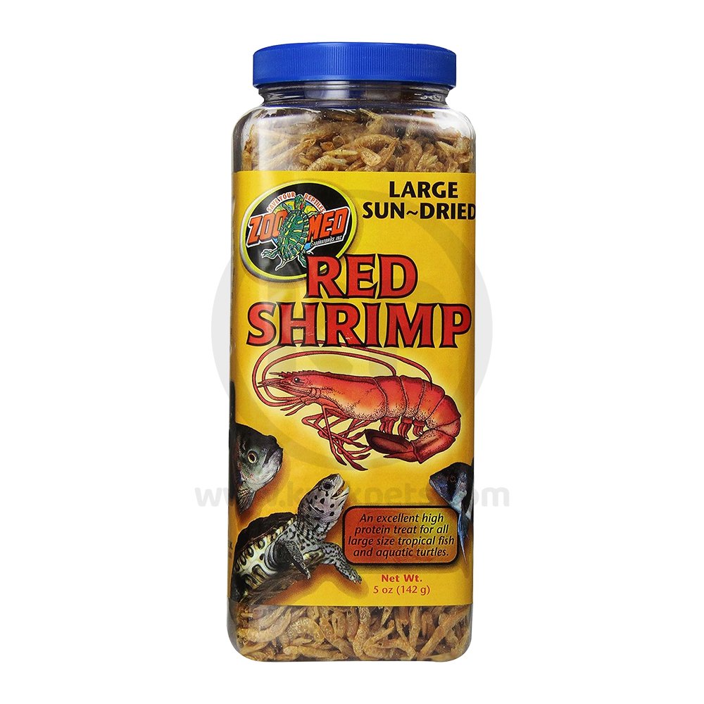 Zoo Med Sun-Dried Large Red Shrimp Reptile Food 5-oz