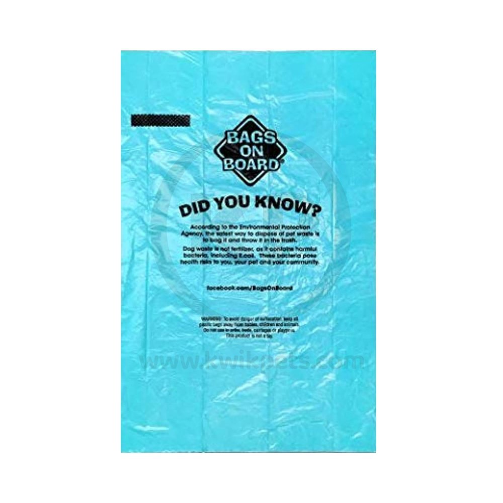 Bags on Board Waste Pick-up Ocean Breeze Scented Refill Bags Blue 140 Count