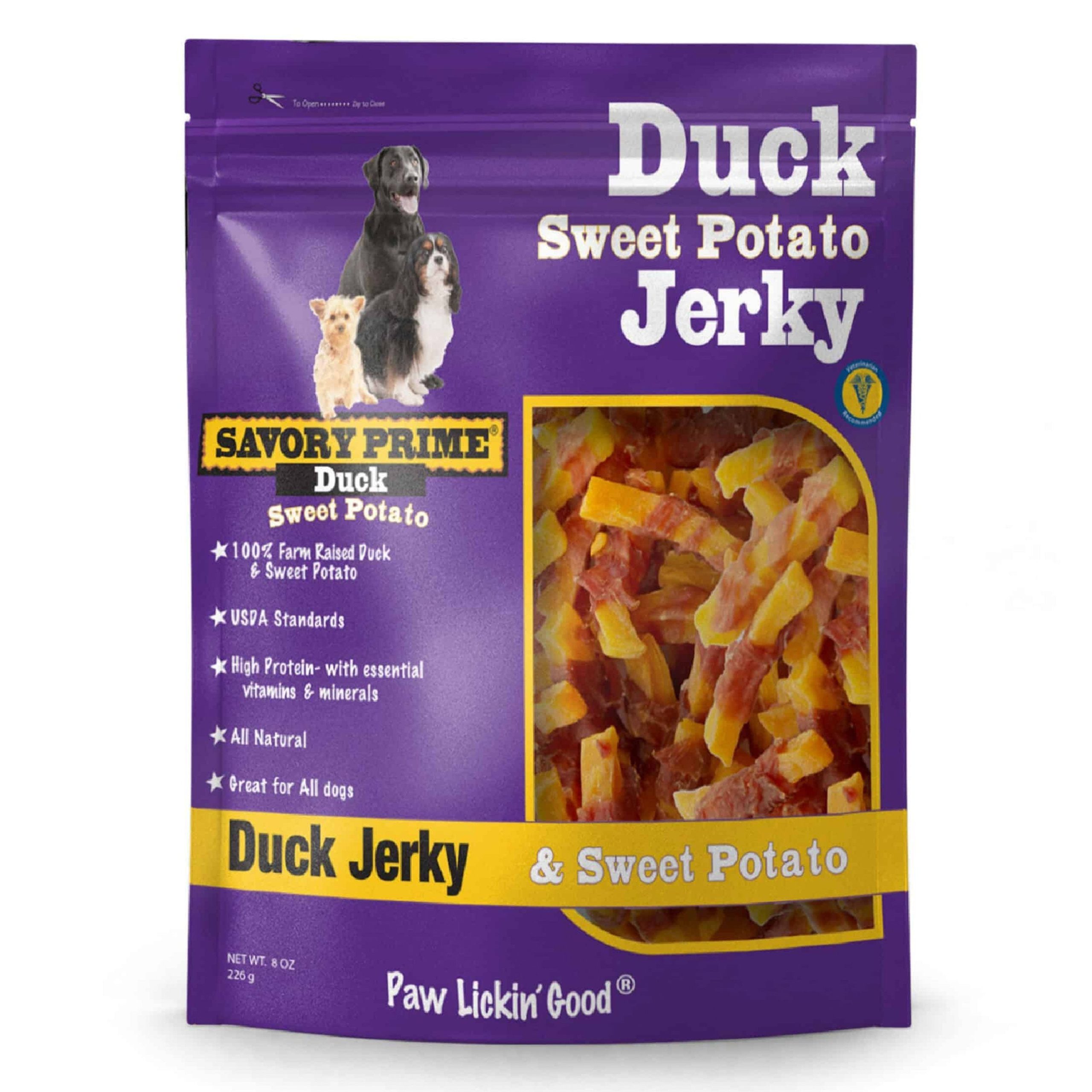 Savory Prime Natural Sweet Potato & Duck Jerky Dog Treats 8-oz