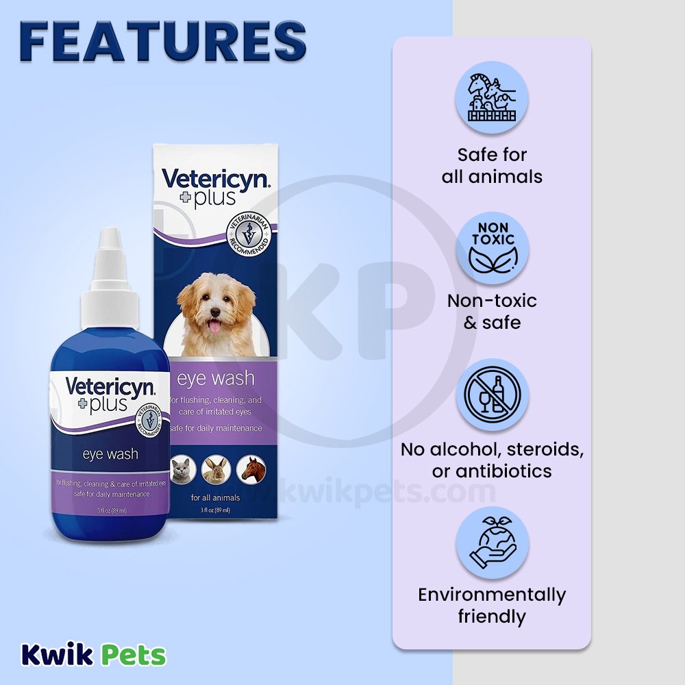 Vetericyn Plus Antimicrobial Eye Wash 3-oz