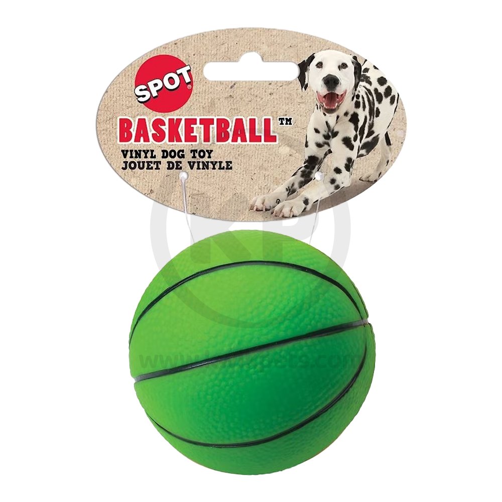 Ethical Pet Spot Basketball Dog Toy Assorted 3-in