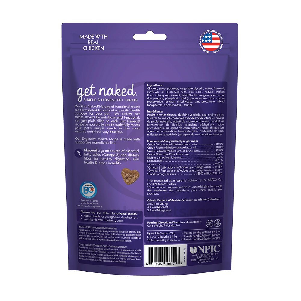 Get Naked Digestive Health Grain-Free Soft Cat Treats Chicken 2.5-oz