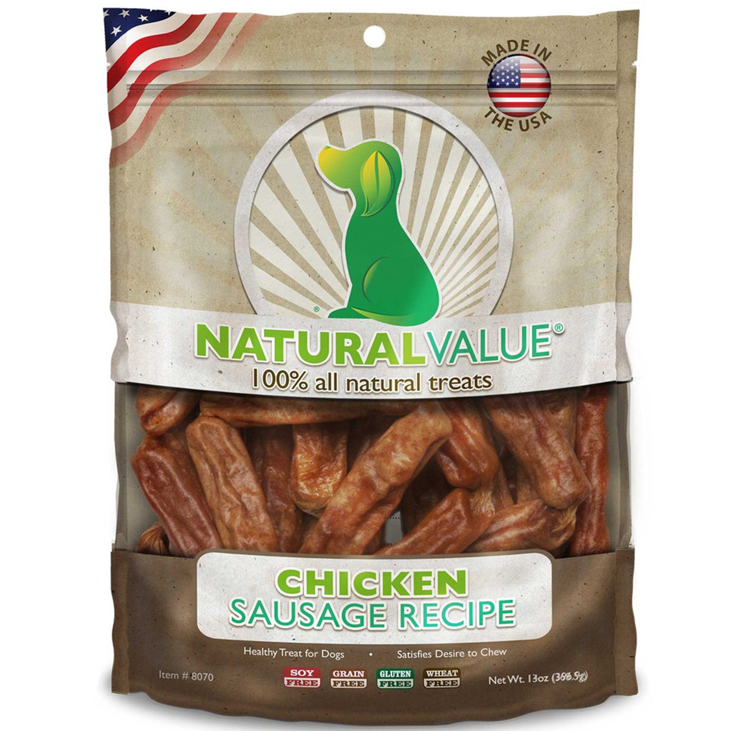 Loving Pets Natural Value Chicken Sausages Dog Treat 13-oz