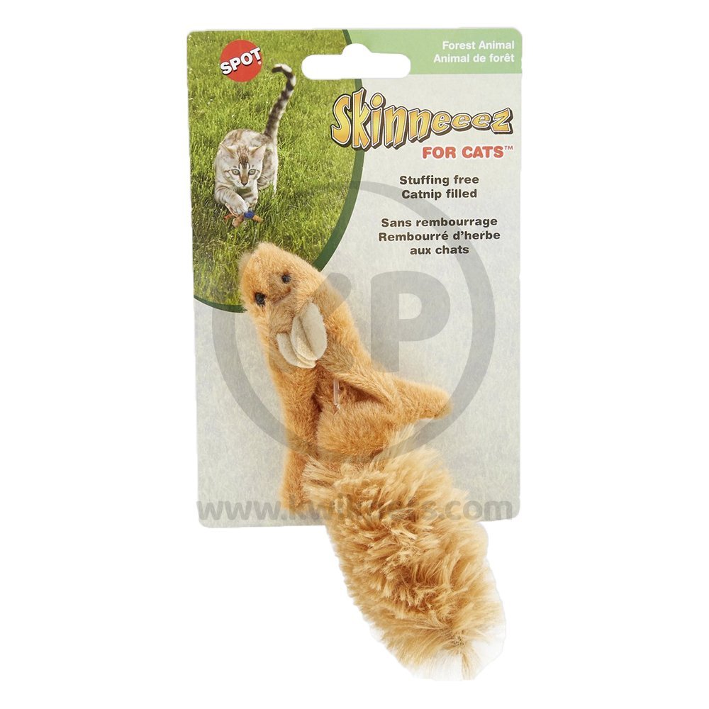 Ethical Pet Spot Skinneeez Forest Creatures Cat Toy with Catnip Assorted 4.75-in