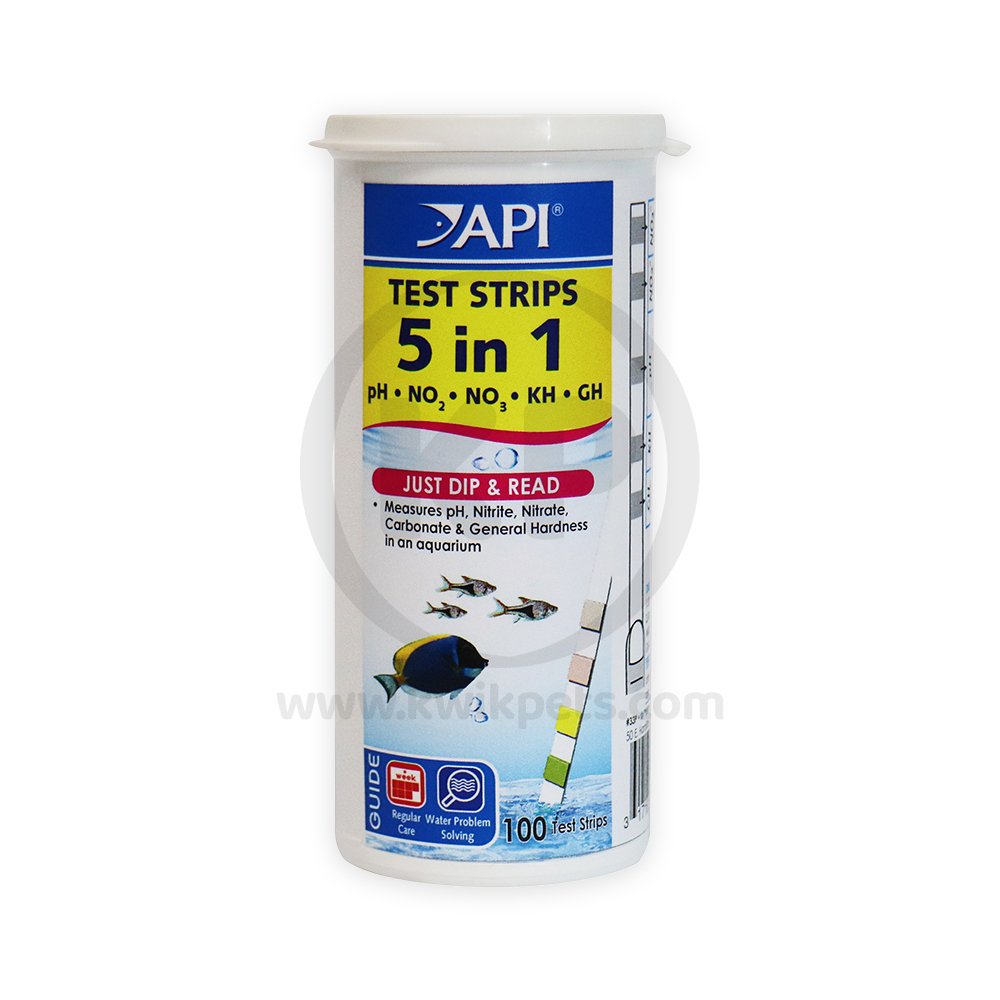 API 5-in-1 Freshwater Aquarium Test Strip 100 Count