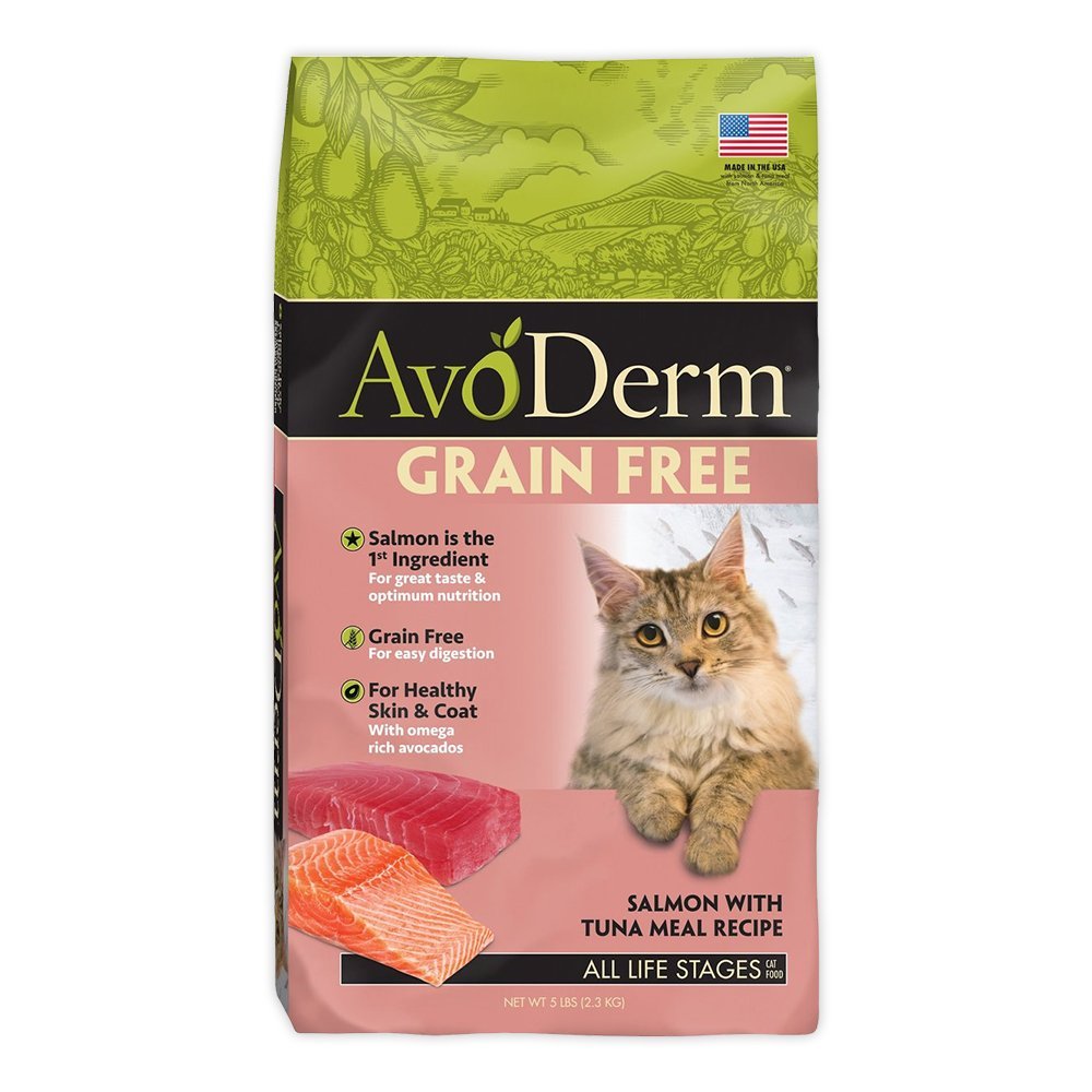 AvoDerm Natural Grain Free Salmon with Tuna Meal Dry Cat Food 5-lb