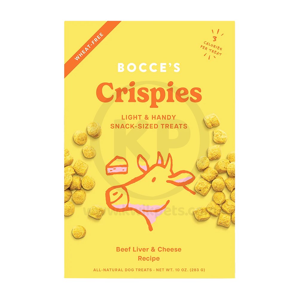 Bocce’s Bakery Crispies Light & Handy Snack-Sized Dog Treats Beef Liver & Cheese 10-oz