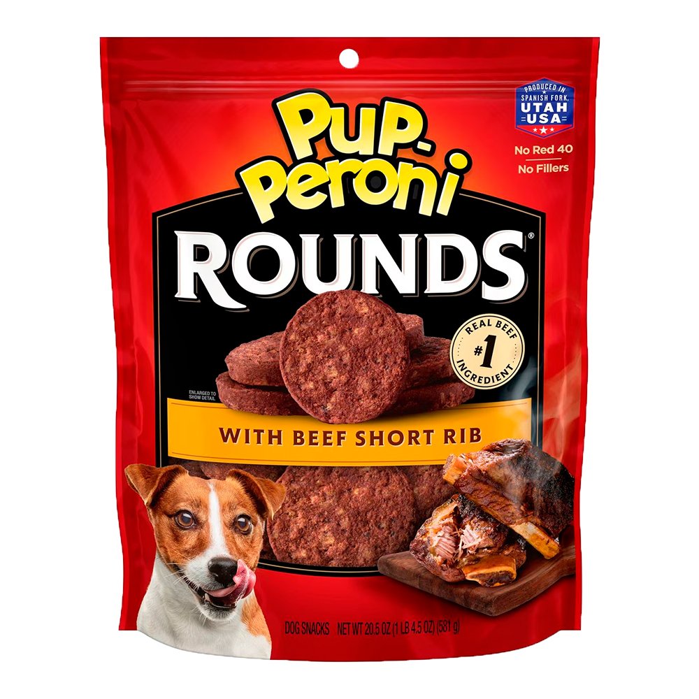 Pup-Peroni Rounds Dog Treats Beef Short Rib 20.5-oz