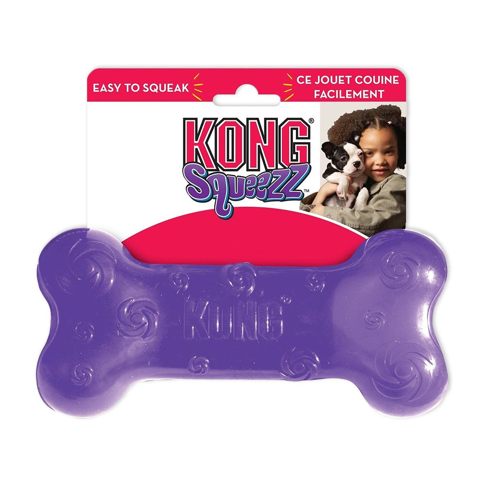 KONG Squeezz Bone Dog Toy Assorted Medium