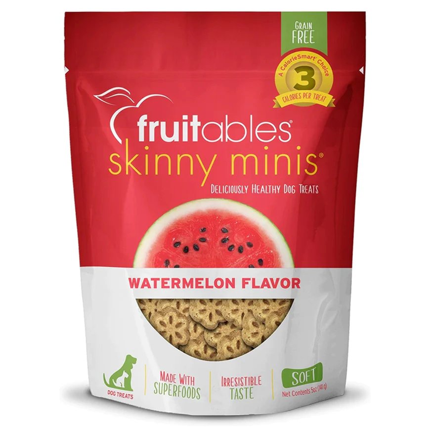 Fruitables Skinny Minis Watermelon Soft Dog Treats 5-oz