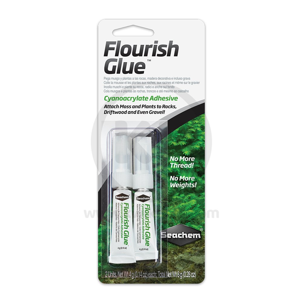 Seachem Laboratories Flourish Glue Cyanoacrylate Adhesive Clear 4g 0.28-oz 2 Count