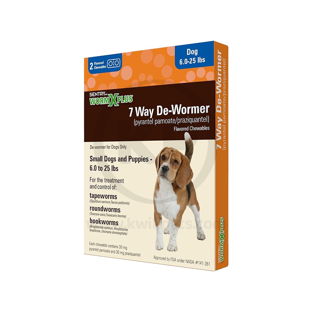 Sentry Worm X Plus 7 Way De-Wormer for Small Dogs 2 Count