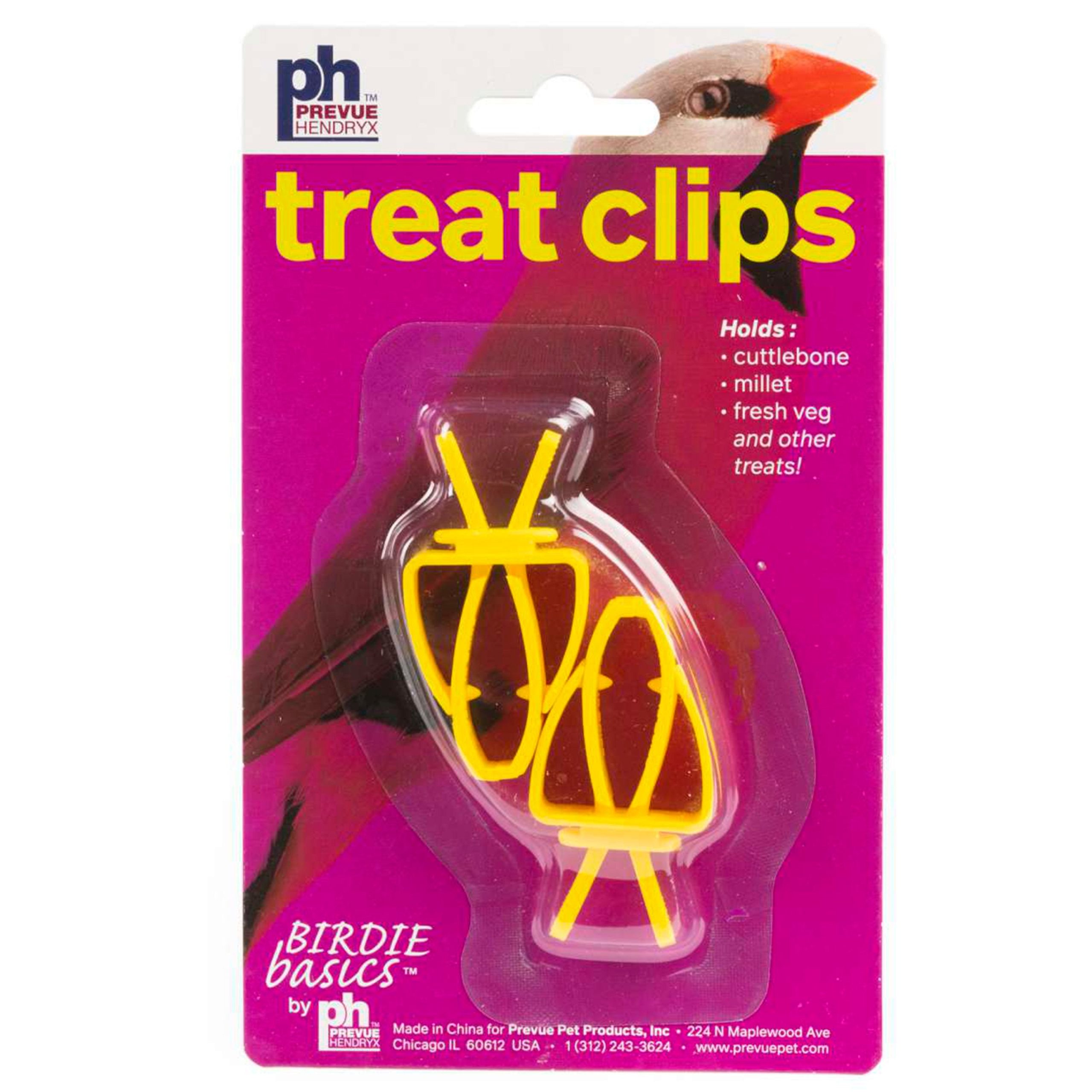 Prevue Pet Products Bird Treat Clips Yellow 2 Count