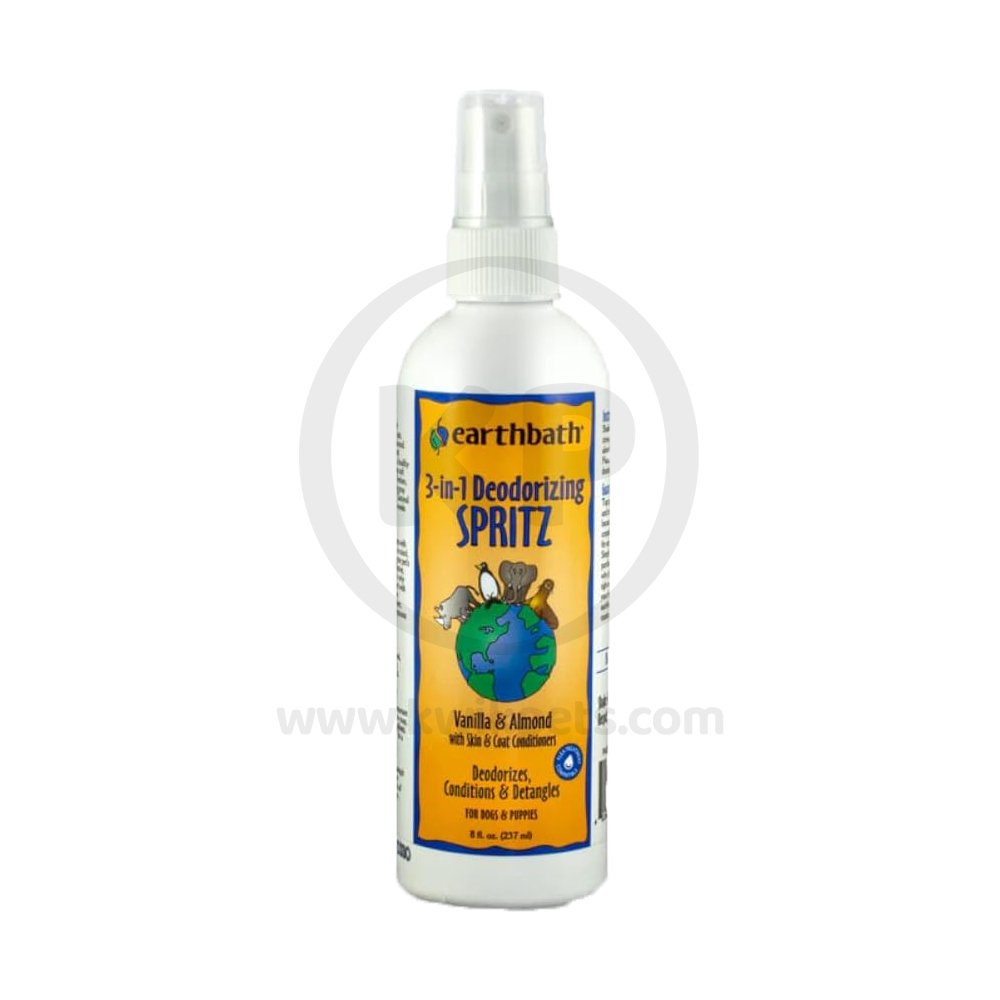 Earthbath 3-in-1 Deodorizing Spritz for Dogs Vanilla & Almond 8-oz