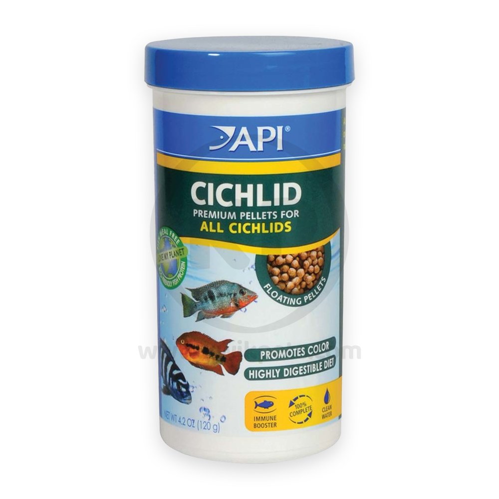 API Cichlid Premium Floating Pellets Fish Food Medium 4.2-oz