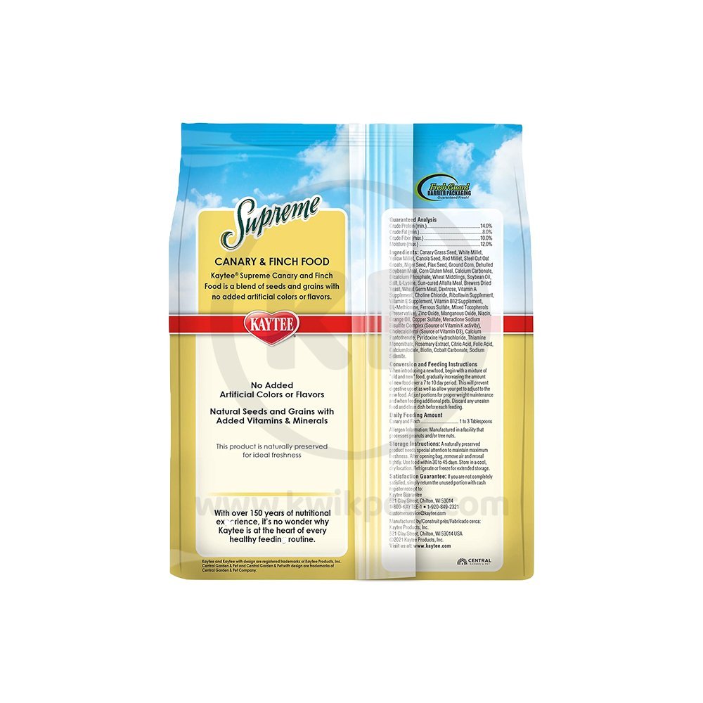 Kaytee Supreme Canary & Finch Bird Food 2-lb