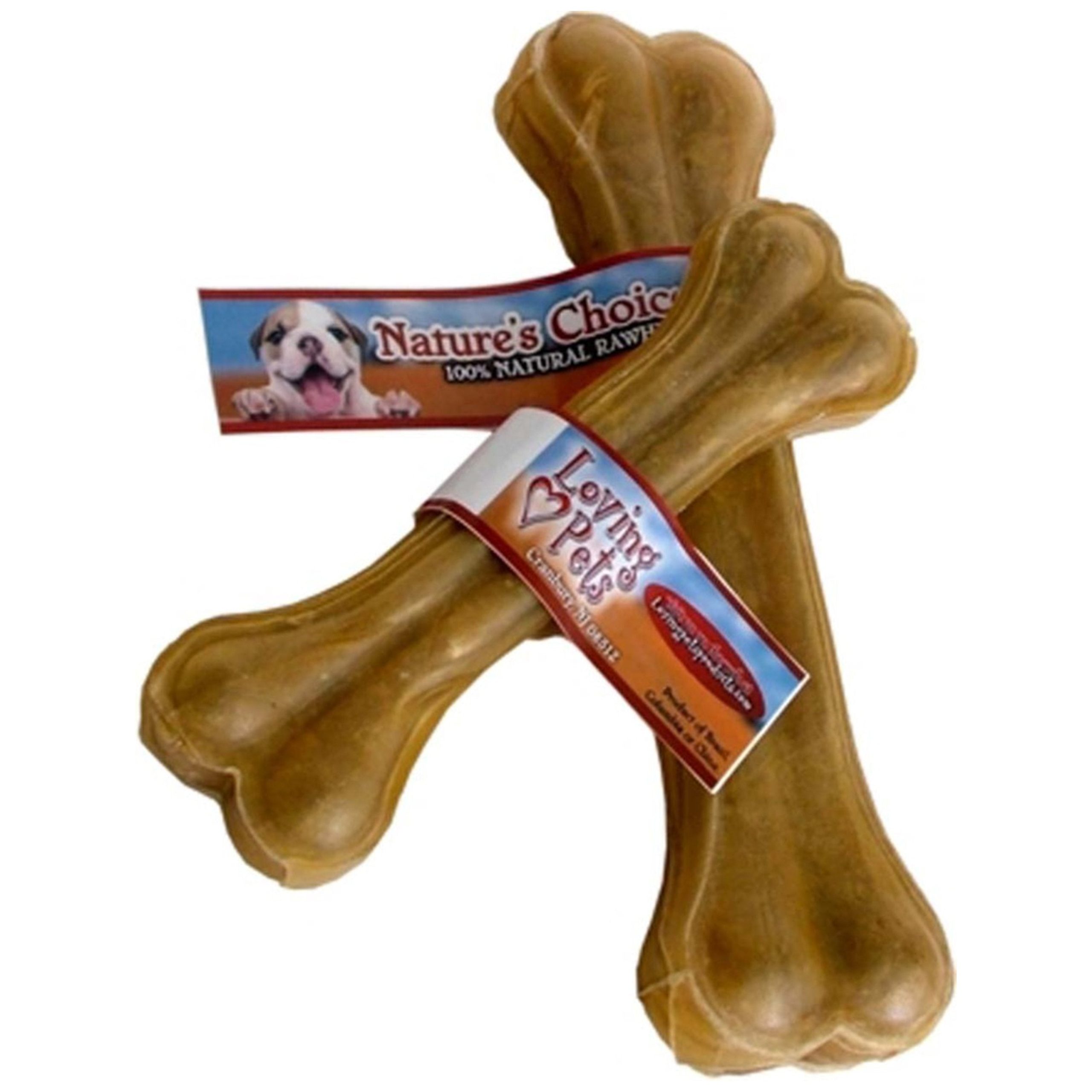 Loving Pets Pressed Rawhide Bone Dog Treat 4-in