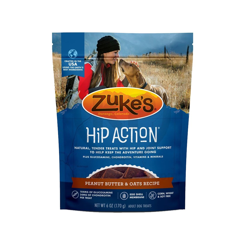 Zuke’s Hip Action Peanut Butter & Oats Dog Treats 6-oz