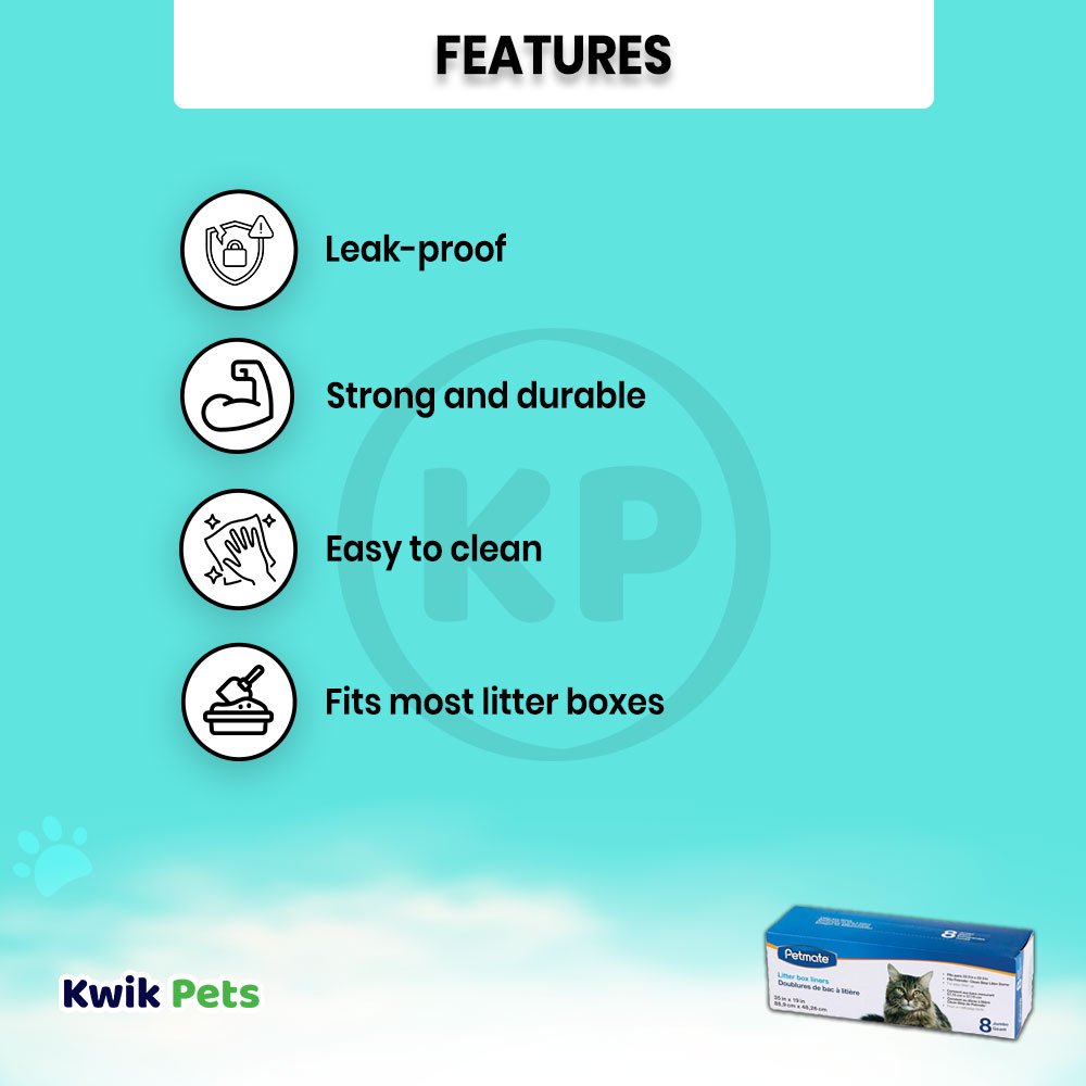 Petmate Cleanstep Litter Box Liners White Jumbo 8 Count