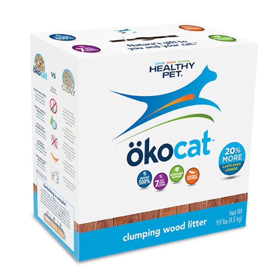 Okocat Natural Wood Clumping Cat Litter 9.9-lb