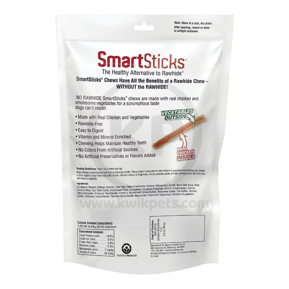 SmartBones SmartSticks Dog Treat Chicken 5 Count 3.5-oz