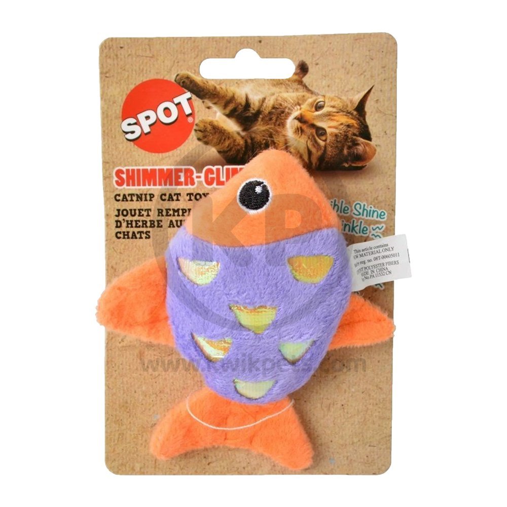 Ethical Pet Spot Shimmer Glimmer Fish Catnip Toy Assorted