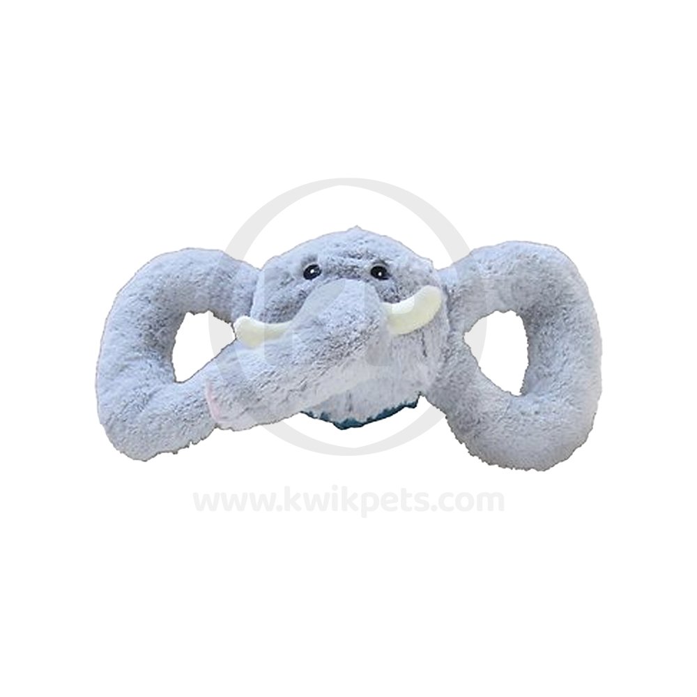 Jolly Pet Tug-a-Mals Elephant Dog Toy Grey Medium 4-in