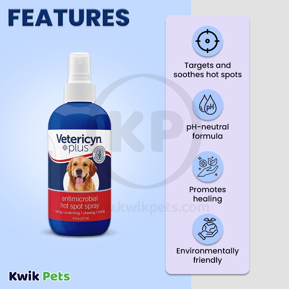 Vetericyn Plus Antimicrobial Hot Spot Spray 8-oz