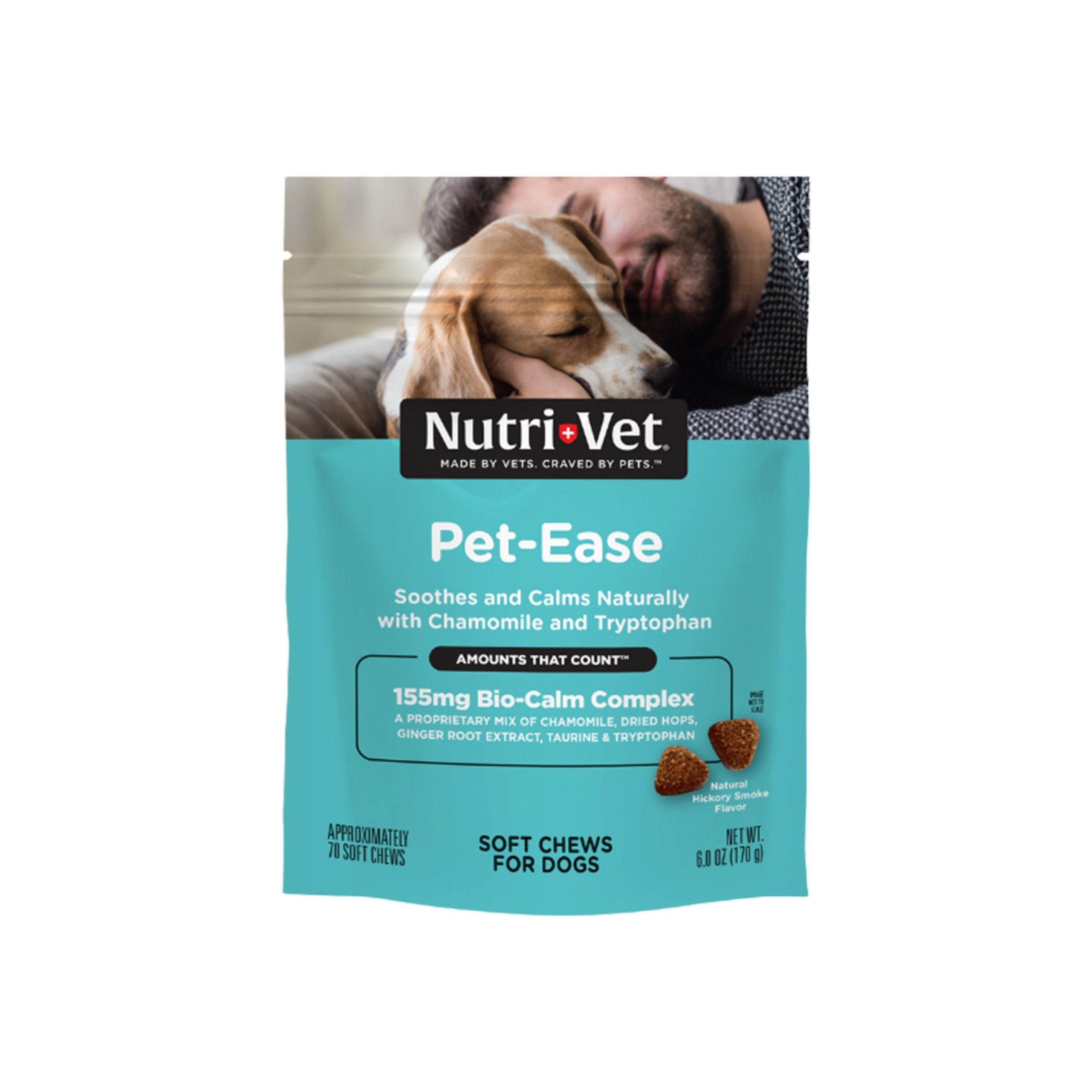 Nutri-Vet Pet-Ease Soft Chews for Dogs 70 Count 6-oz