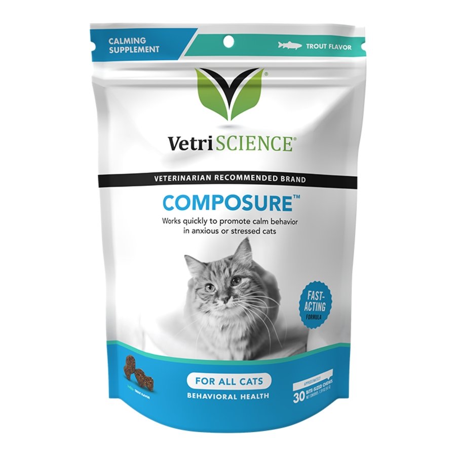 VetriScience Composure Cat Calming Chews Trout Flavor 30 Count