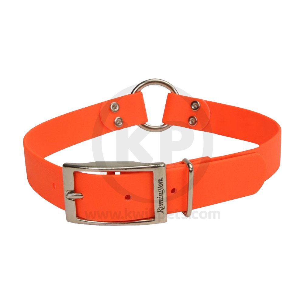 Remington Waterproof Hound Dog Collar with Center Ring Orange 1 in X 18 in