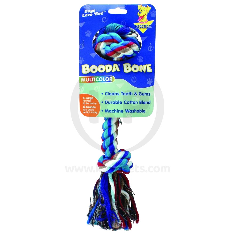 Booda 2-Knot Rope Bone Dog Toy Multicolor XL