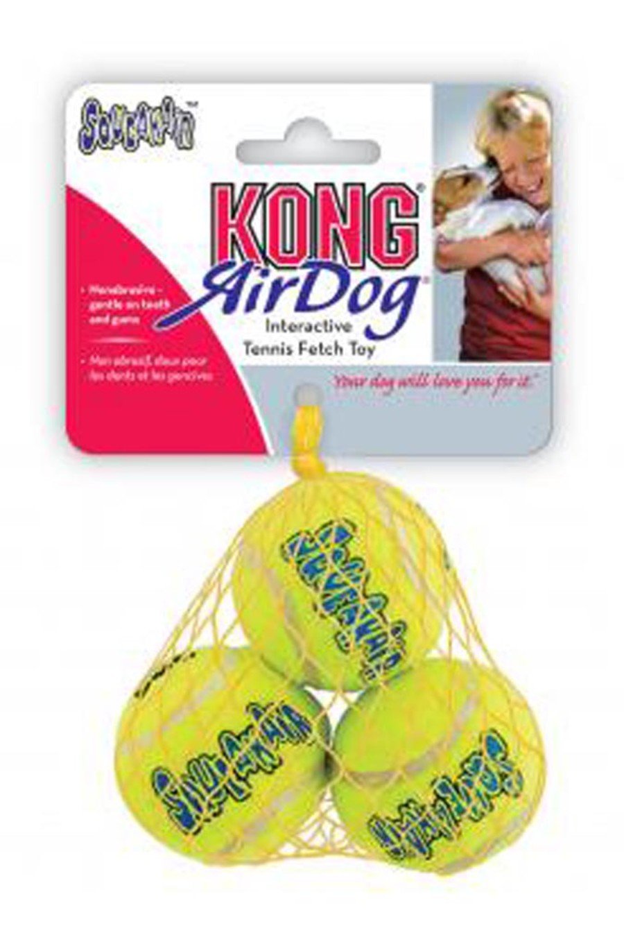 KONG Air Dog Squeakair Tennis Ball Dog Toy Small 3 Count