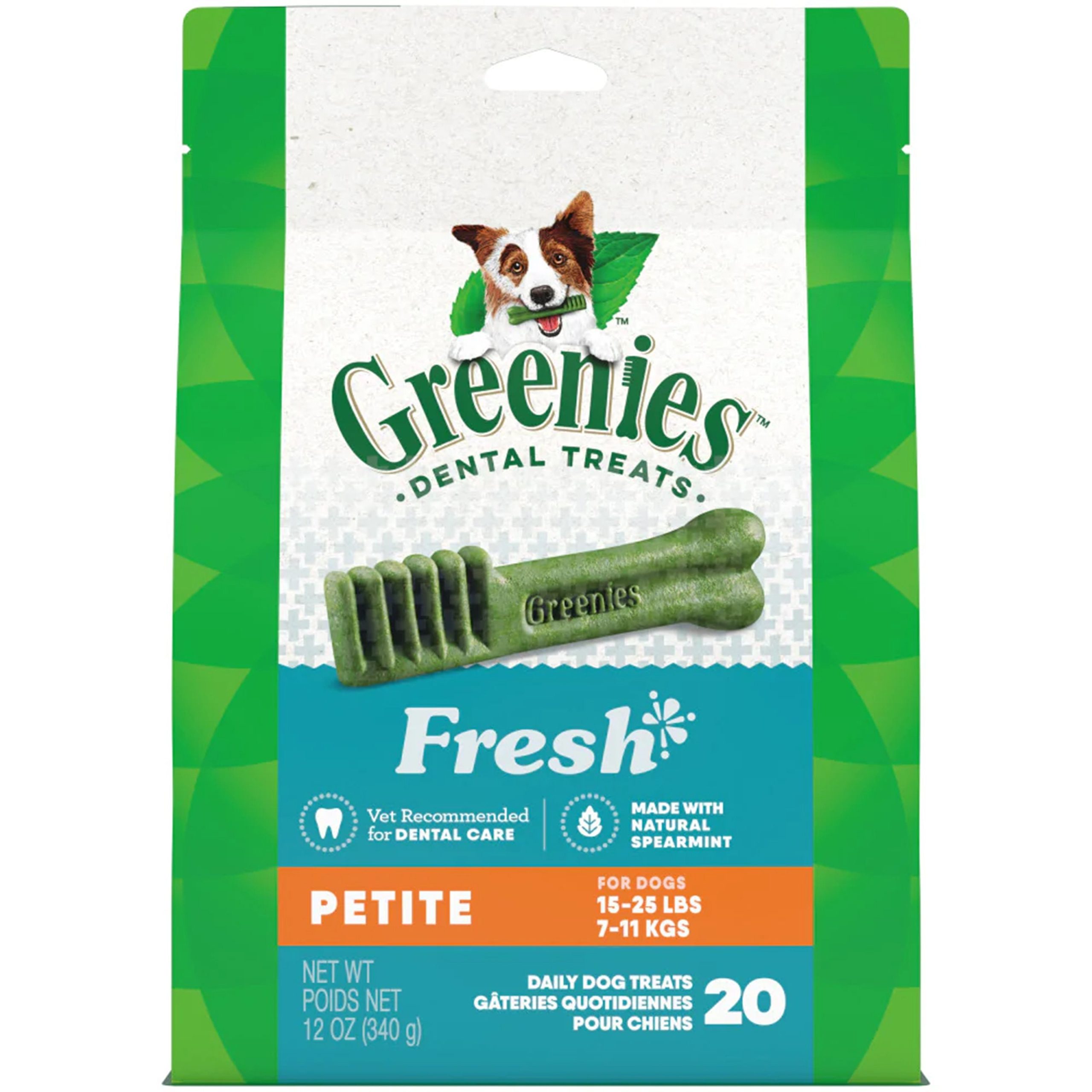 Greenies Fresh Dog Dental Treats Petite 12-oz 20 Count