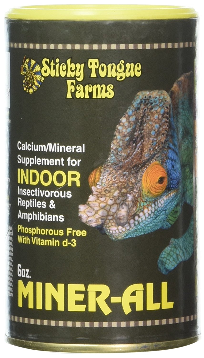 Miner-All Calcium/Mineral Supplement for Indoor Incestivorous Reptiles & Amphibians 6-oz