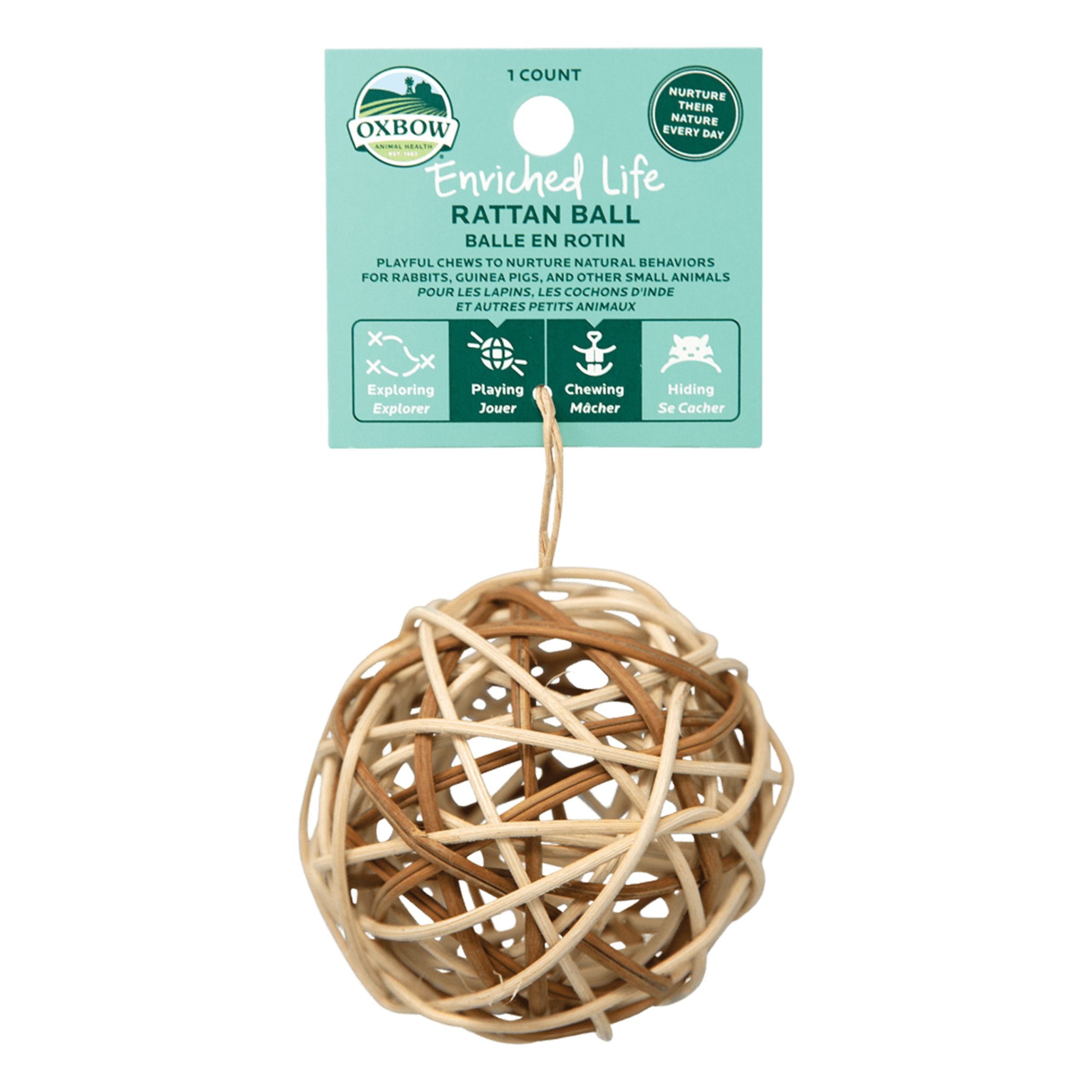 Oxbow Animal Health Enriched Life Rattan Ball Small Animal Toy