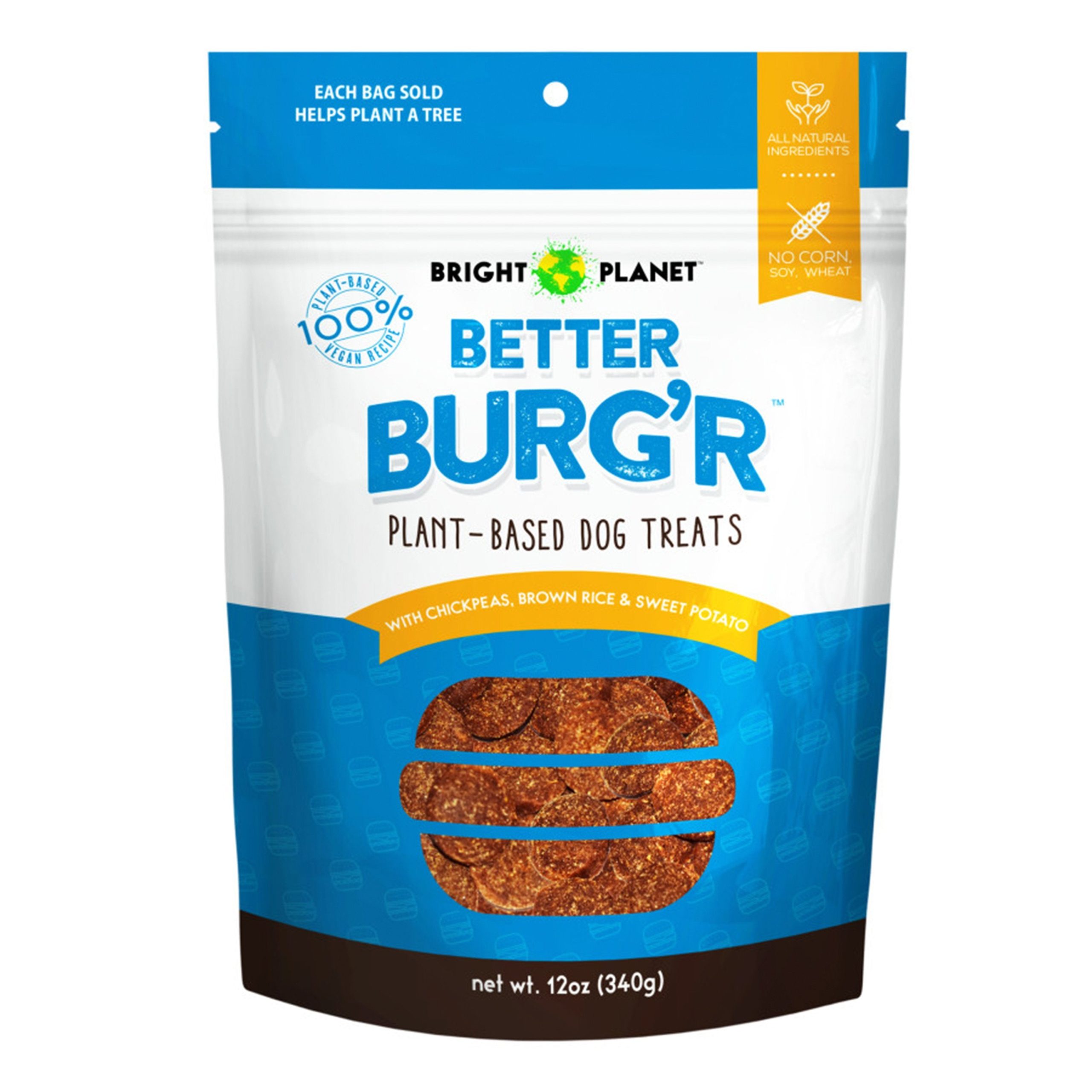 Bright Planet Better Burg’r Plant-Based Dog Treats 12-oz